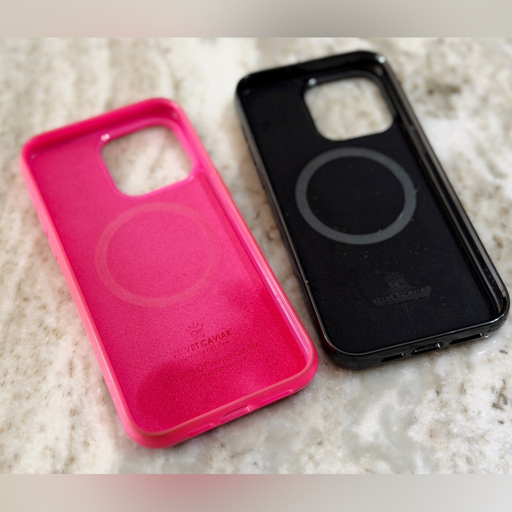 Velvet Caviar Phone Case Bundle iPhone 15 Pro Max Black Leopard & Pink Leopard - Picture 4 of 6